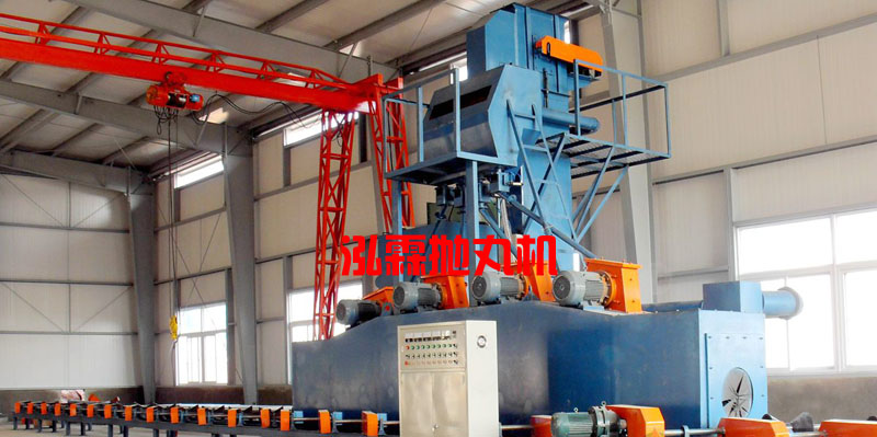 鋼管外壁拋丸機安裝現場圖 鋼管外壁拋丸機安裝現場圖