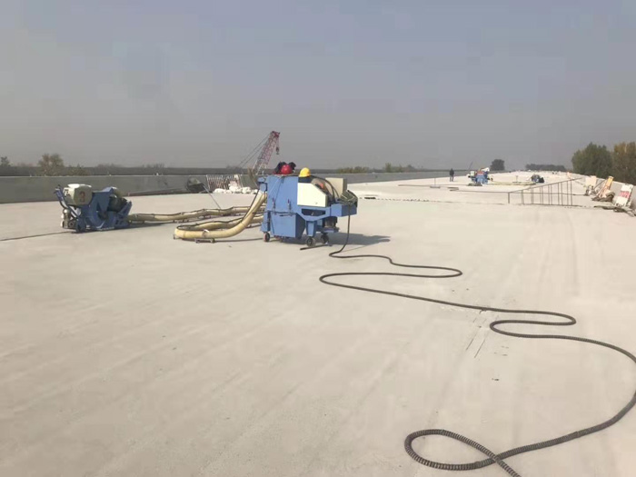 混凝土橋面拋丸機使用現場